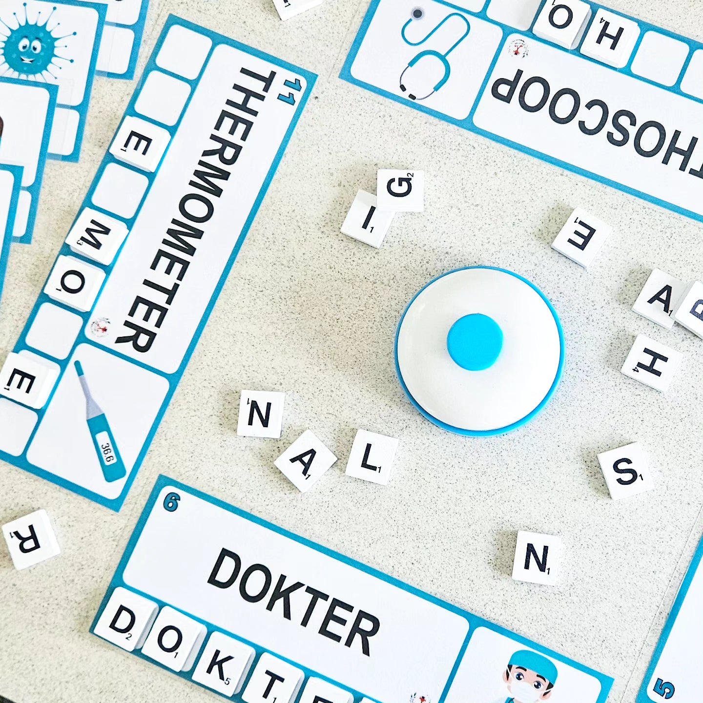 Fast Word Game: Doctor & Sick