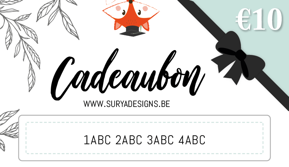 Cadeaubon Surya Designs - Juf Surya Designs