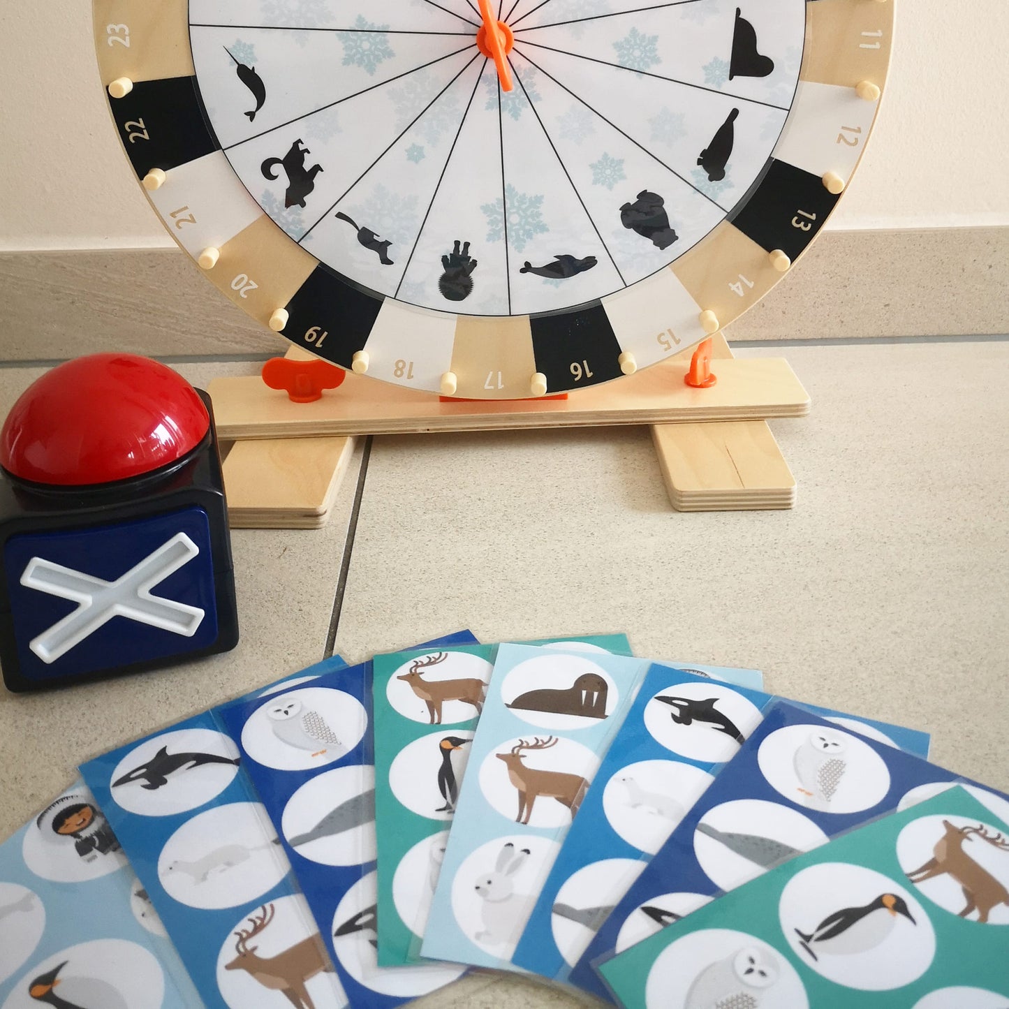 Jeu de réaction de l'ombre des animaux arctiques