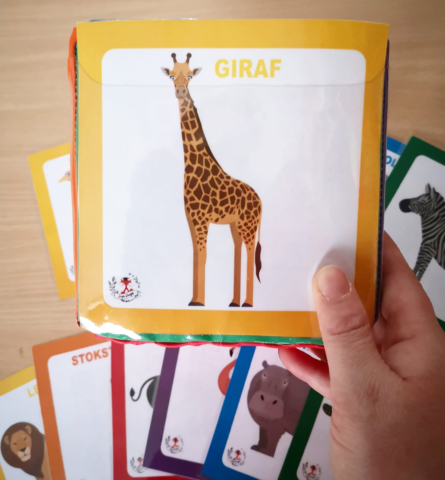 Dobbel QR Kaarten Safari Dieren