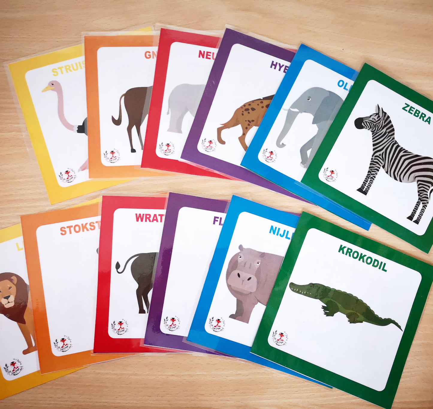 Dobbel QR Kaarten Safari Dieren