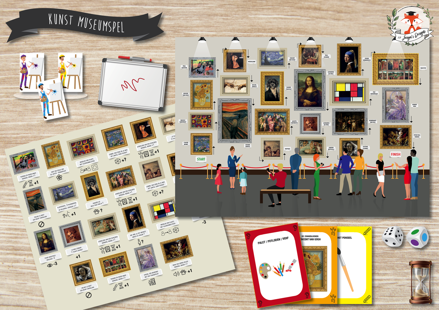 Kunst Museumspel - Juf Surya Designs