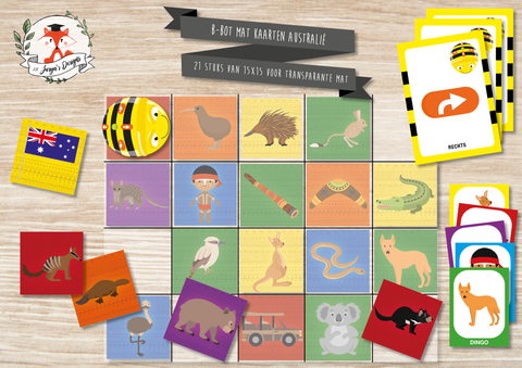 B-Bot Kaarten Australië - Juf Surya Designs