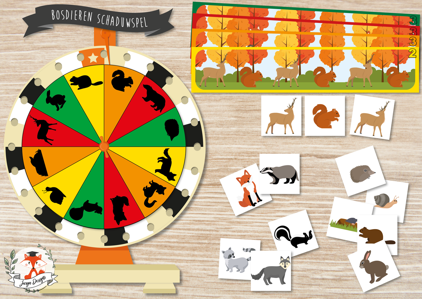 Bosdieren Schaduwspel - Juf Surya Designs