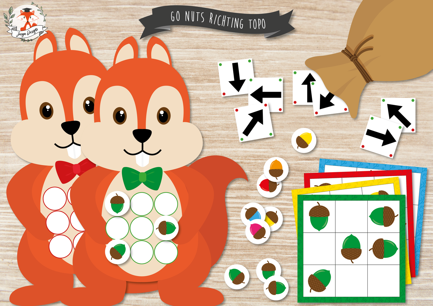 Go Nuts Richting Topo - Juf Surya Designs