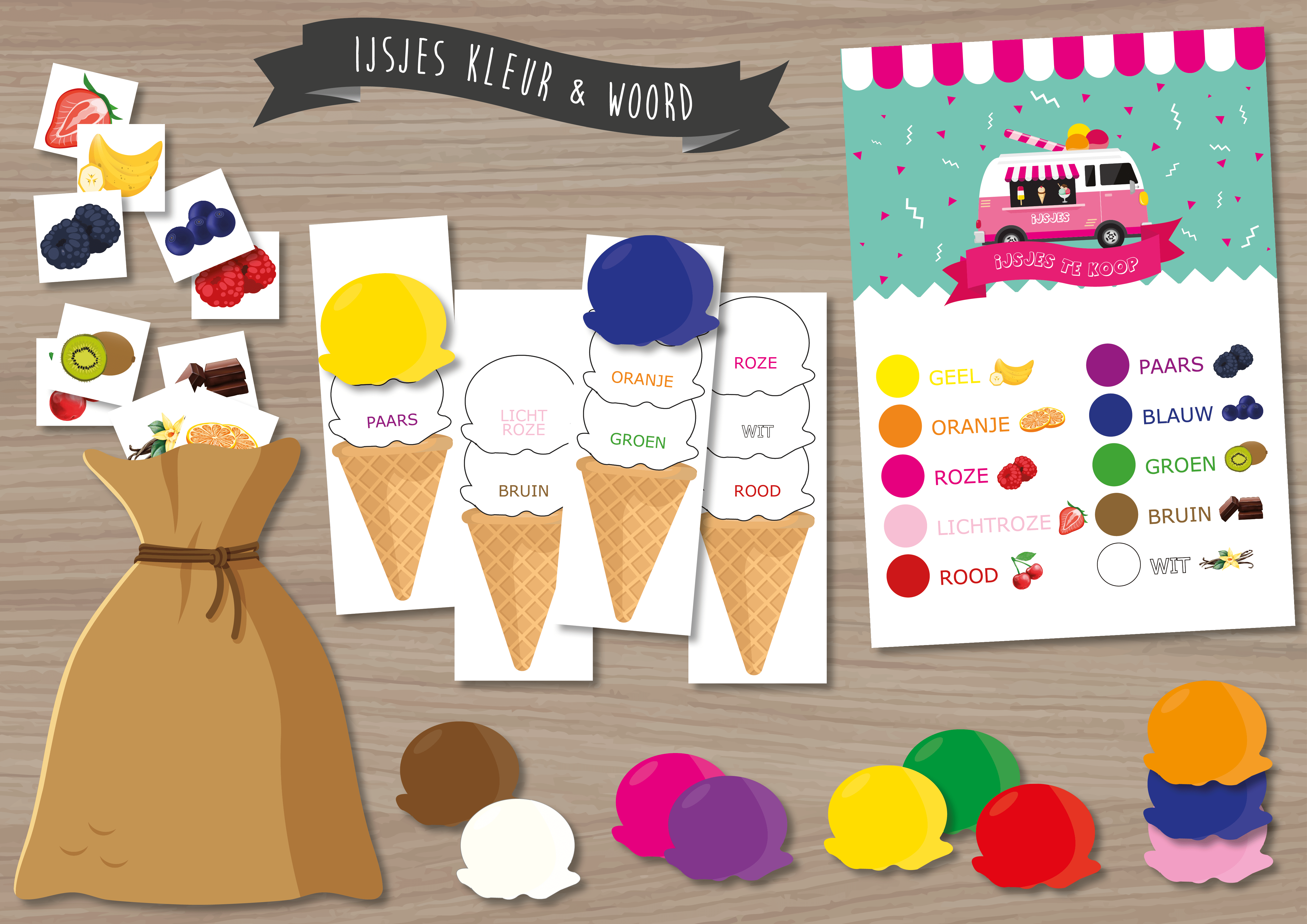 Ice Cream Coloring & Word Game – Surya Designs (CommV)