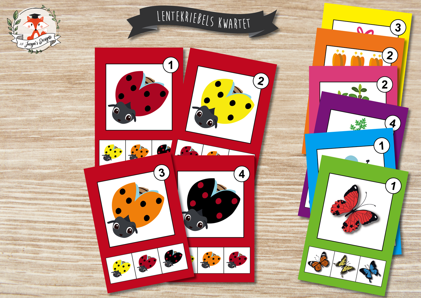 Lentekriebels Kwartet - Juf Surya Designs