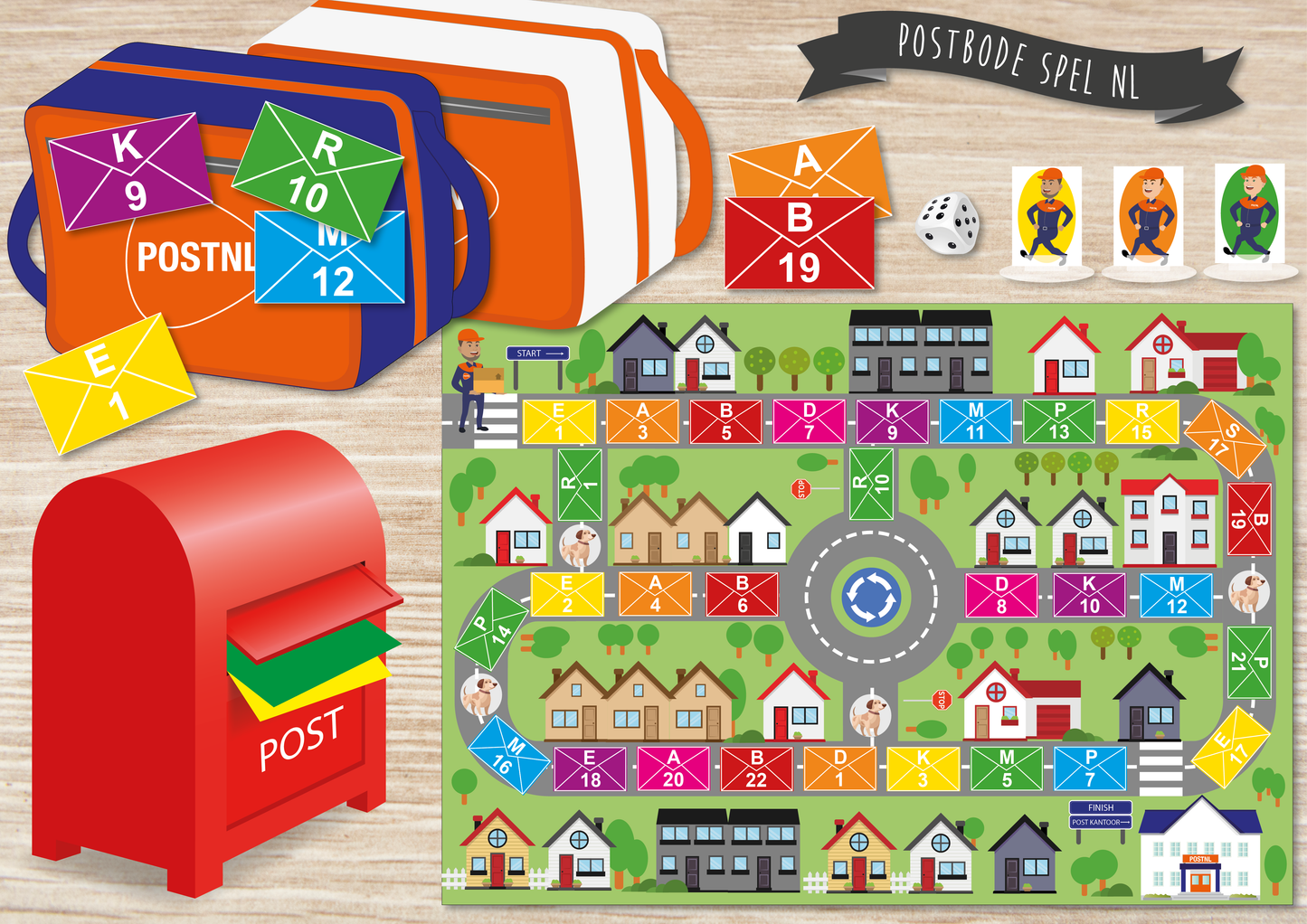 Postbode Spel NL - Juf Surya Designs