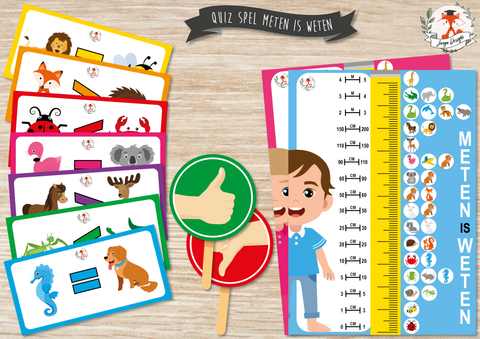 Quiz Spel Meten is Weten - Juf Surya Designs