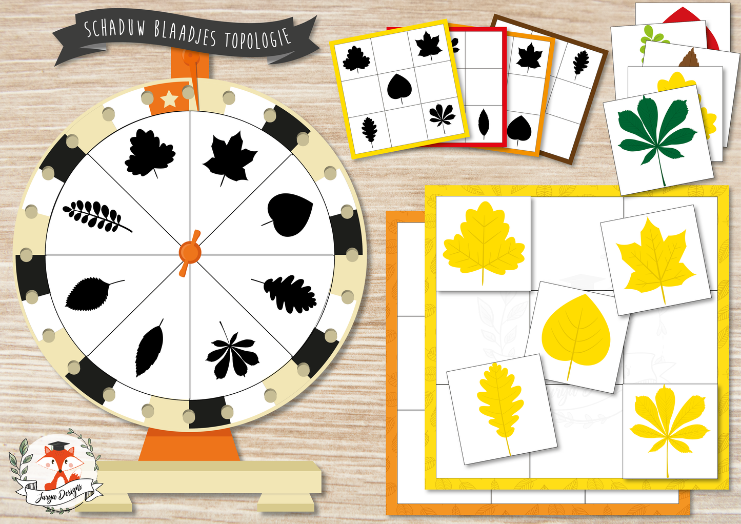 Schaduw Blaadjes Topologie - Juf Surya Designs
