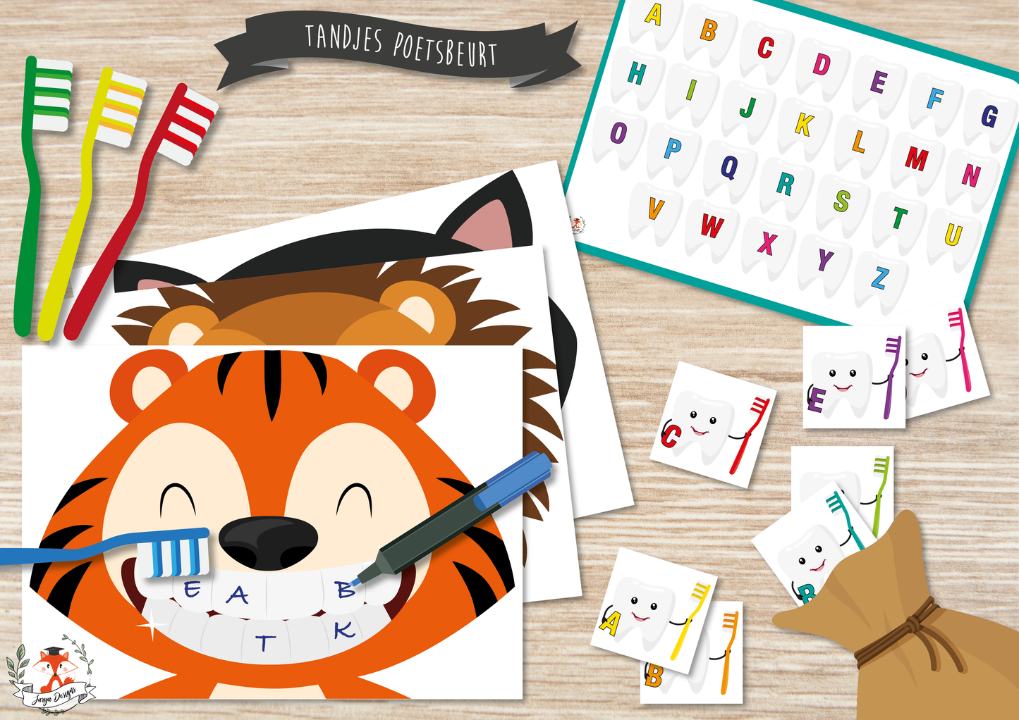 Tandjes Poetsbeurt - Juf Surya Designs