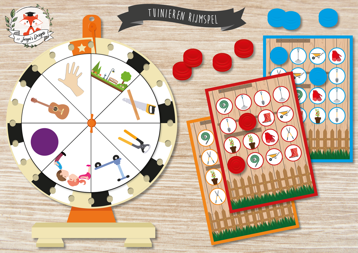 Tuinieren Rijmspel - Juf Surya Designs