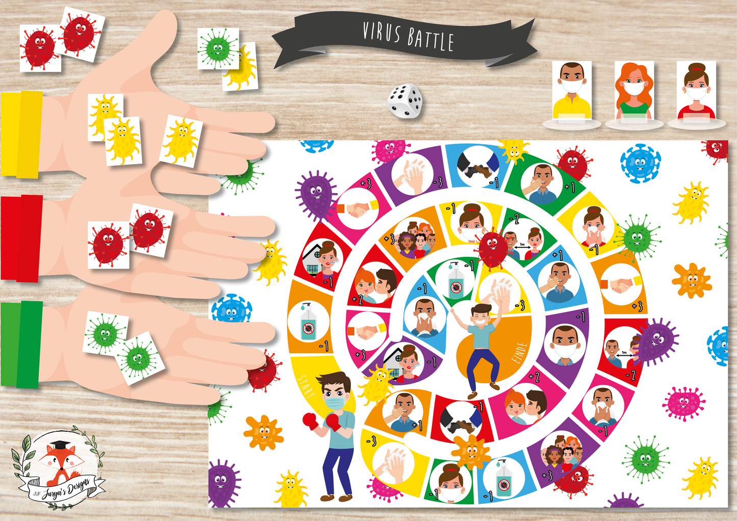 Virus Battle - Juf Surya Designs