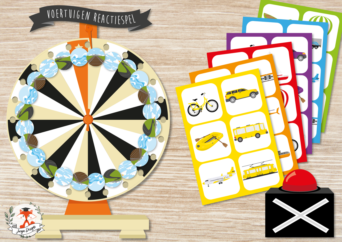 Voertuigen Reactiespel - Juf Surya Designs