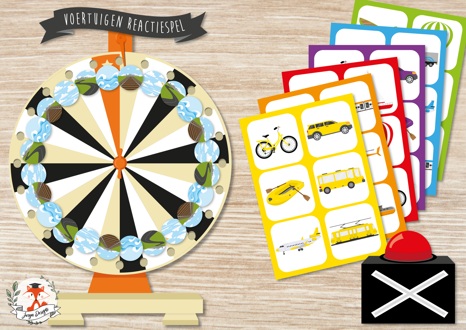 Voertuigen Reactiespel - Juf Surya Designs