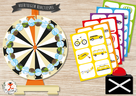 Voertuigen Reactiespel - Juf Surya Designs