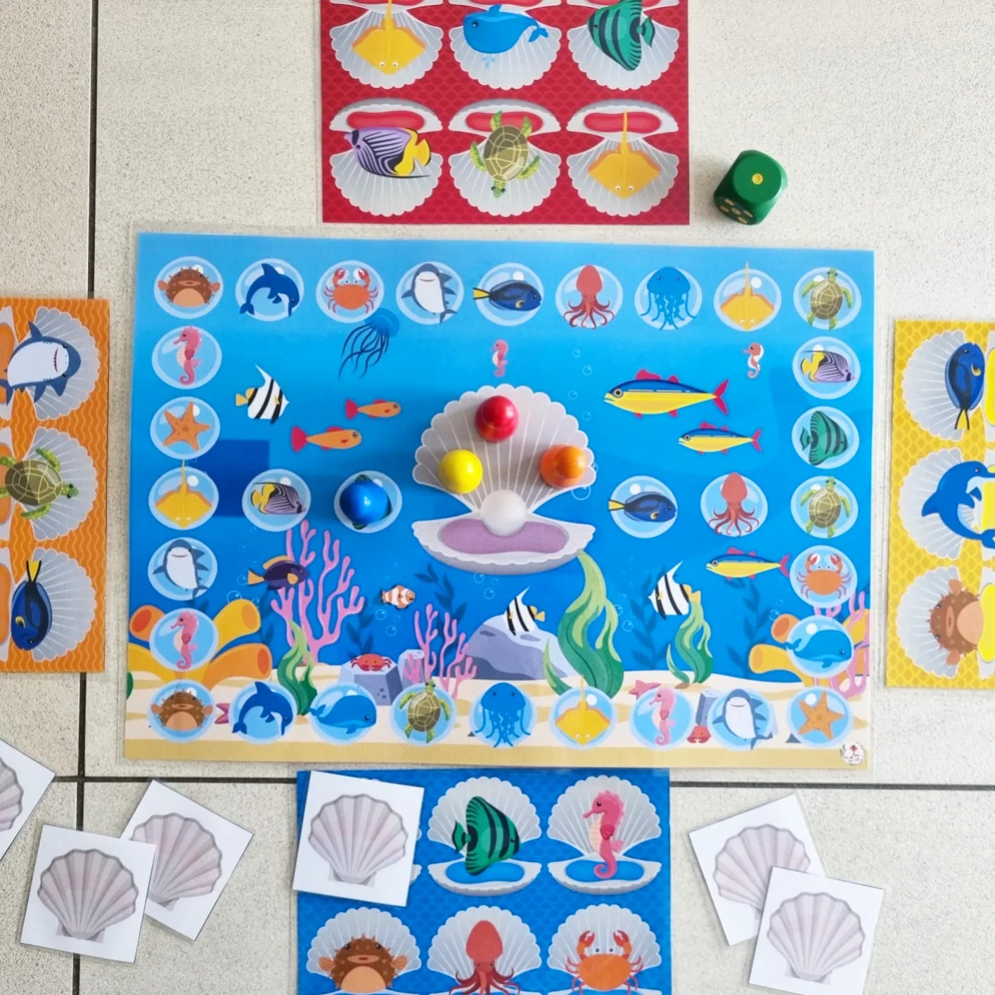 Sea Creatures Lotto Board Game