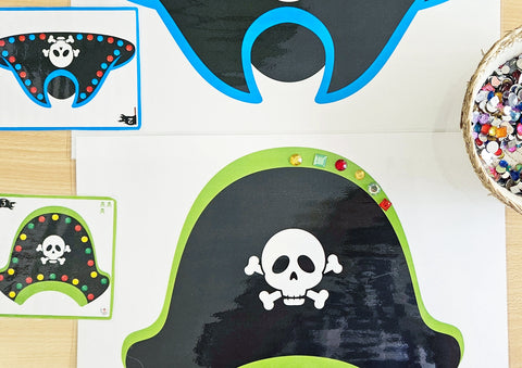 Decorating pirate hats