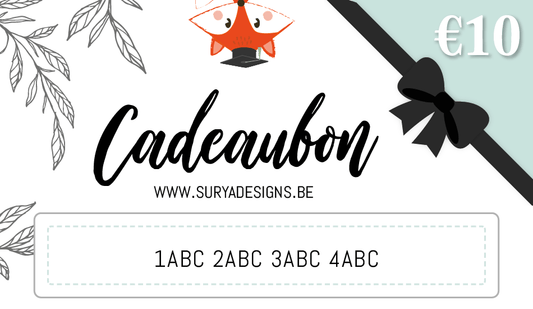 Cadeaubon Surya Designs - Juf Surya Designs