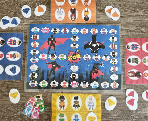Superheroes Lotto Board Game