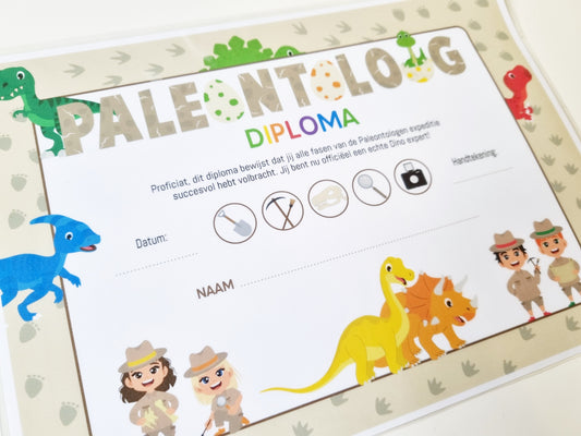 Diplôme de paléontologue