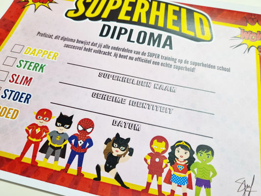 Superhelden Diploma