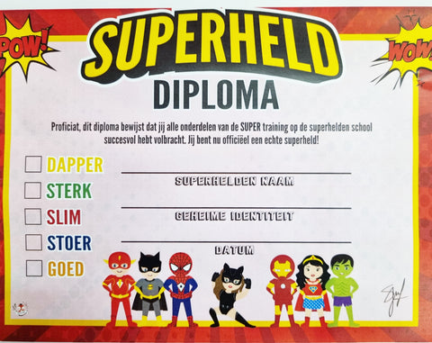 Superhelden Diploma