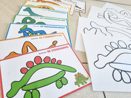 Plasticine Kaarten: Dino's