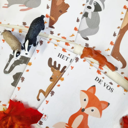 Dobbel QR Kaarten: Bosdieren