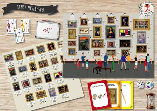 Kunst Museumspel - Juf Surya Designs