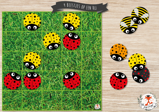 4 Beestjes Op Een Rij