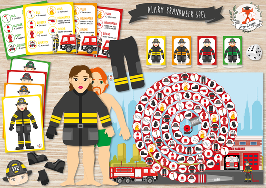 Alarm Brandweer Spel - Juf Surya Designs