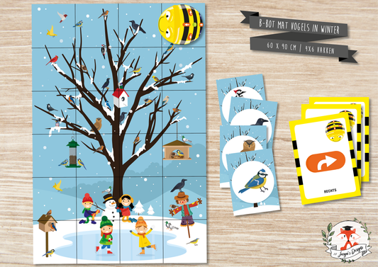 B-Bot Mat Vogels in de Winter - Juf Surya Designs