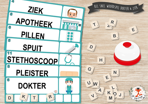 Fast Word Game: Doctor & Sick