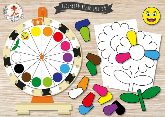 Bloemblad Kleur Spel 2.0 - Juf Surya Designs