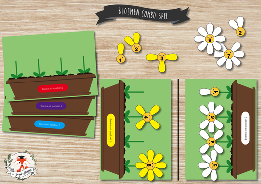 Bloemen Combo Spel - Juf Surya Designs
