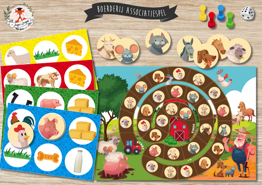 Boerderij Associatie spel - Juf Surya Designs
