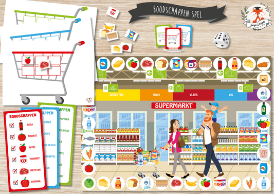 Boodschappen Spel - Juf Surya Designs