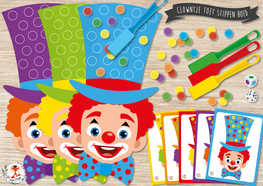 Chapeau de clown à pois