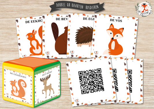 Dice QR Cards: Forest Animals