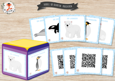 Dice QR Cards : Arctic Animals