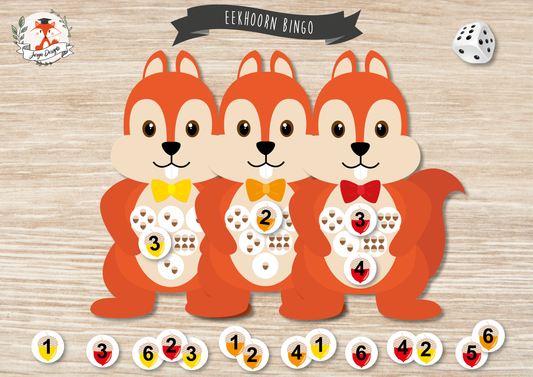 Eekhoorn Bingo - Juf Surya Designs