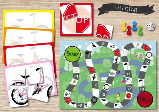 Fiets Bordspel - Juf Surya Designs