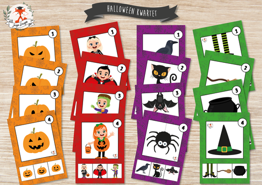 Halloween Kwartet - Juf Surya Designs