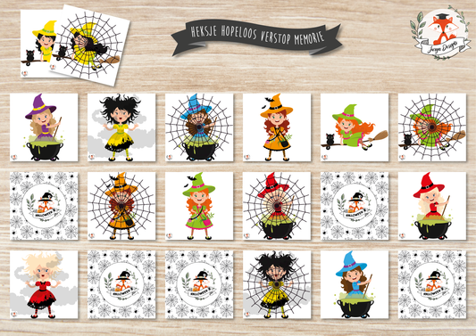 Heksje Hopeloos Verstop Memorie - Juf Surya Designs