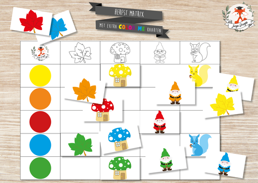 Herfst Matrix - Juf Surya Designs