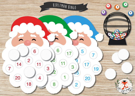 Kerstman Bingo - Juf Surya Designs