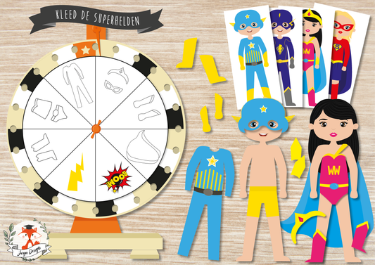 Kleed de Superhelden - Juf Surya Designs