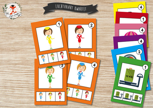 Luchtvaart Kwartet - Juf Surya Designs