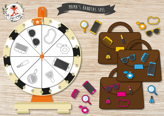 Mama's Handtas Spel - Juf Surya Designs